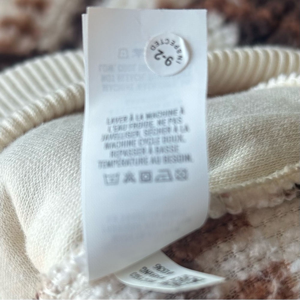 Aerie Hometown Holiday Sweatshirt Quarter Zip Sherpa Pullover Fair Isle Size M - Picture 10 of 10